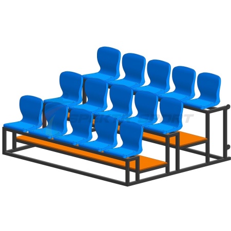 Купить Трибуна мобильная 3 ряда сиденья пластиковые на 15 мест в Можге 